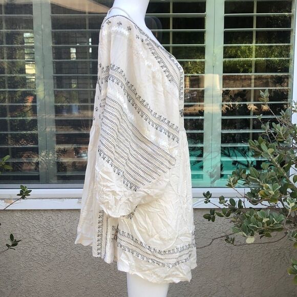 Free People Wild One Embroidered Top Sz S - Picture 6 of 12